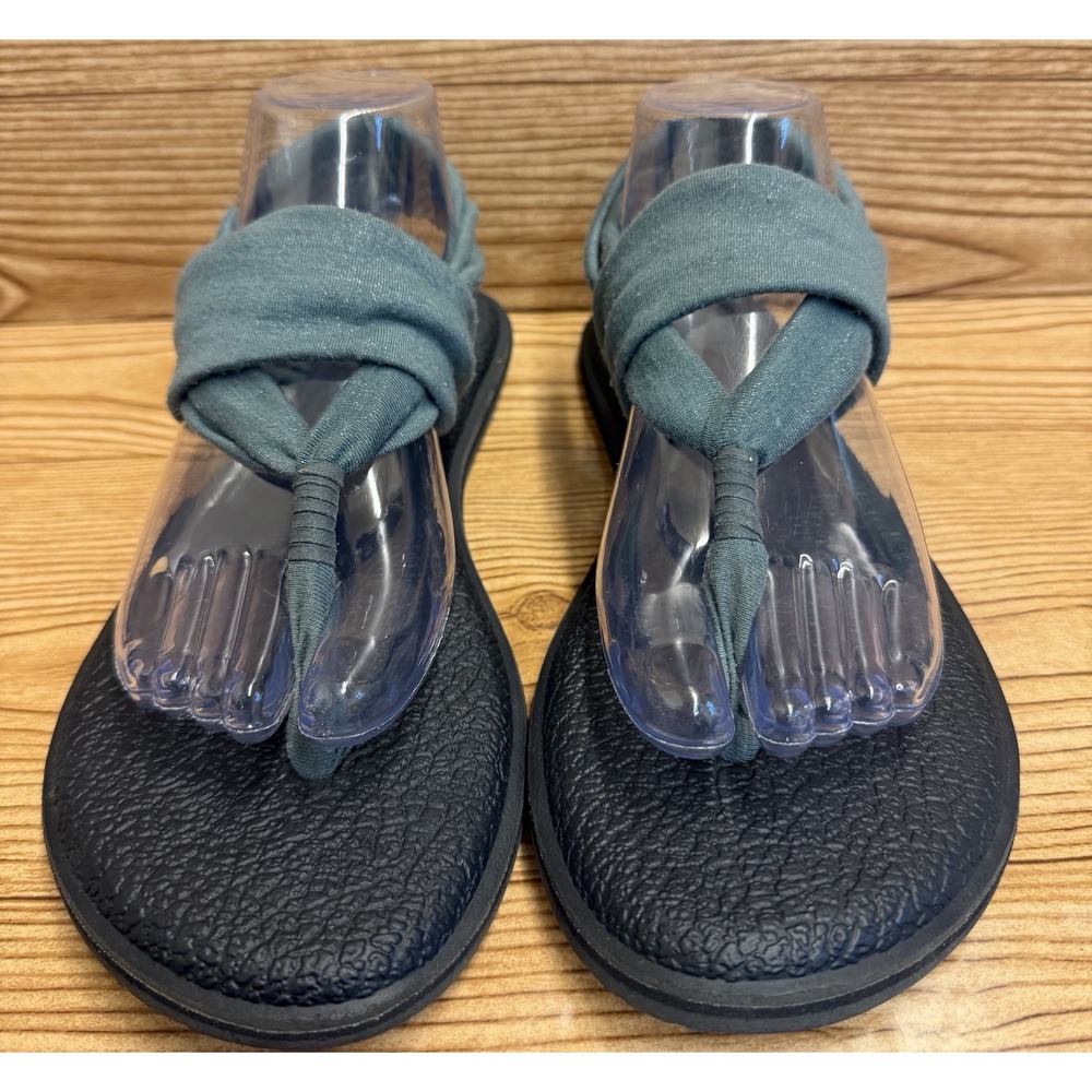 Sanuk Yoga Sling Green Mat Sandals Sling‎ Shoes Slides size 9 - Picture 5 of 9